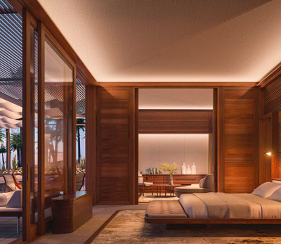 Beautifully designed apartment room, show casing a luxury internal and external feel